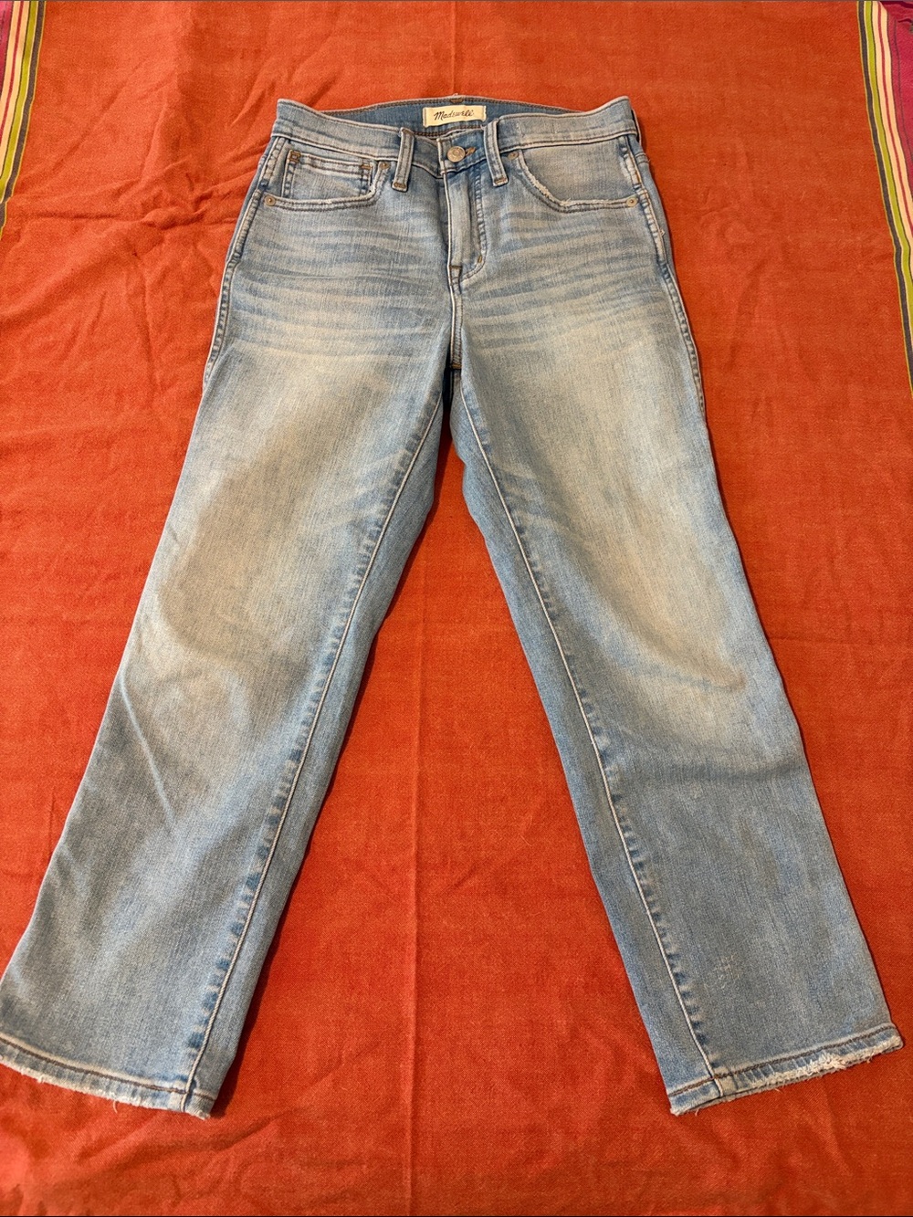 Madewell Stovepipe light wash jeans- SZ 24P